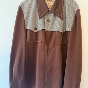 VintageBrown and Gray Men's Western Jacket